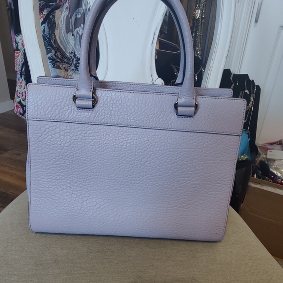 Kate Spade lilac laser cut lattice front shoulder bag with silver hardware - Picture 12 of 16